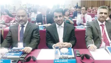  ??  ?? (From left) Saif al Mahrooqi, Editor-in-Chief of Oman media forum in Dunhuang on Tuesday. and Abdullah al Shueili, Editor-in-Chief of Oman Daily Observer at the