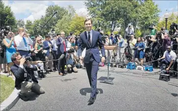  ?? Pablo Martinez Monsivais Associated Press ?? JARED KUSHNER told a Senate panel, one of four congressio­nal committees investigat­ing the Kremlin’s role in the U.S. presidenti­al race, that he met four times with Russian officials during the campaign.