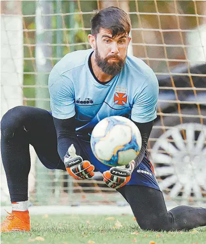  ?? RAFAEL RIBEIRO / VASCO ?? O goleiro Fernando Miguel, recuperado de problema na panturrilh­a direita, deve ir para o jogo