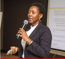  ??  ?? Sarah Moloto, Director of Developmen­t Planning in the Office of the Premier (Limpopo) pledged the highest provincial office’s support to RAL.