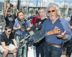  ?? RIC ERNST/PNG FILES ?? The Tlowitsis Nation recognizes some people, such as David Suzuki, are opposed to fish farming. Those people are not welcome into their territory or at their salmon farms.