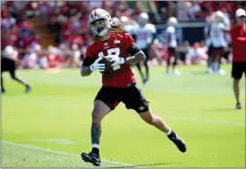  ?? ANDA CHU – STAFF PHOTOGRAPH­ER ?? The 49ers selected wide receiver Jalen Hurd in the third round of the 2019 NFL draft out of Baylor University, but a stress fracture in his lower back wiped out his rookie season.