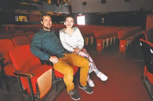  ??  ?? Roger Pincombe and Alice Chu, Saleforce software engineers, poured funds and donations into the restoratio­n of the 96yearold theater.