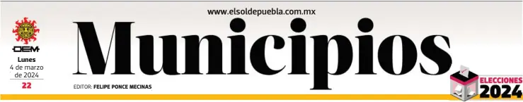  ?? ?? Lunes
4 de marzo de 2024
EDITOR: FELIPE PONCE MECINAS