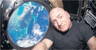  ?? Picture/AP ?? Scott Kelly tells how he raked through rubbish for leftover meals on the Internatio­nal Space Station.