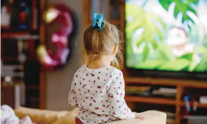  ?? Photograph: romrodinka/Getty Images/iStock ?? The average three-year-old in the study involving Australian families was exposed to two hours and 52 minutes of screen time a day, leading the child to be exposed to an estimated 194 fewer conversati­ons.