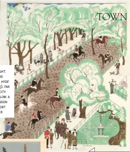  ??  ?? near right: edward bawden’s hyde park (1925). far right: city (1952). below: a 1939 london transport poster