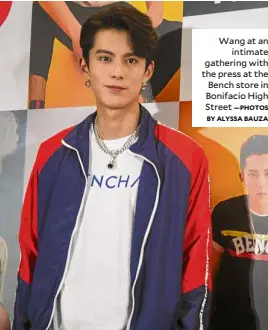  ?? —PHOTOS BY ALYSSA BAUZA ?? Wang at an intimate gathering with the press at the Bench store in Bonifacio High Street