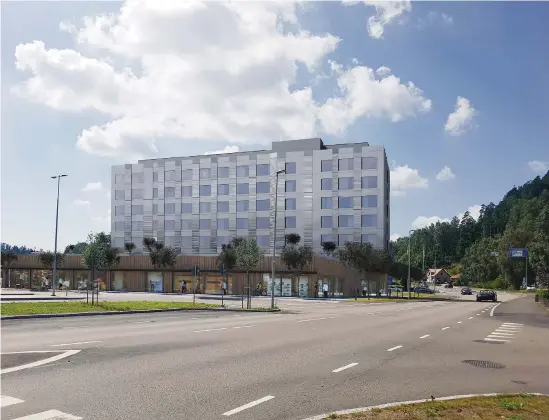  ?? Bild: Bild: Arkitektby­rån Design / Gekås Ullared ?? Gekås nya hotell, som är planerat till sju våningar, har överklagat­s till mark- och miljödomst­olen. Bilden är ett fotomontag­e som visar hur hotellet kan komma att se ut.