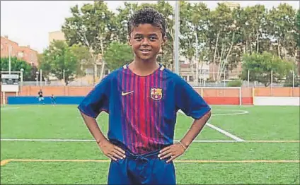  ?? FOTO: CEDIDA ?? Shane Kluivert jugó ante el Sant Gabriel su primer partido con la camiseta del Barça, tras llegar procedente del PSG