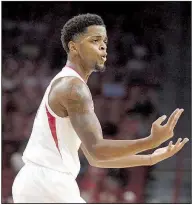  ?? NWA Democrat-Gazette/ANDY SHUPE ?? Arkansas guard Daryl Macon, a Little Rock native, will play his final game in central Arkansas tonight when the Hogs take on Troy at Verizon Arena in North Little Rock.