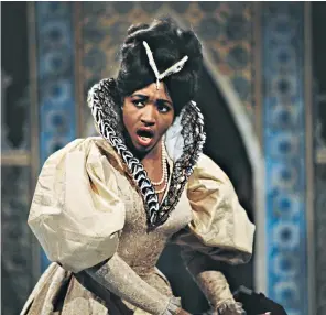  ?? ?? Grace Bumbry in Verdi’s Don Carlo: she was one of opera’s great divas, with a love of furs, fast cars and Yves St Laurent outfits