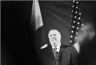  ?? MANDEL MGAN
NYT ?? At a meeting of the Arctic Council in Finland this month, U.S. Secretary of State Mike Pompeo warned China and Russia against ‘aggressive’ actions in the Arctic.