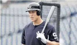  ?? LYNNE SLADKY/AP ?? Aaron Judge, hitting in the second spot, had an .465 on-base percentage in 98 at-bats last season.