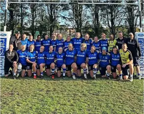  ?? ?? Bath Rugby Ladies pictured before their historic win over Thurrock