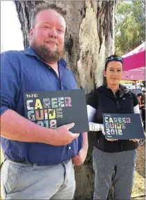  ??  ?? “We want real links with industry and we want to focus on areas of need." Jay Medley and Melissa Anderson are Service Coordinato­rs with TAFE NSW. PHOTO: SUPPLIED