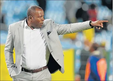  ?? Picture: GALLO IMAGES ?? TEAM SPIRIT BACK: Ajax Cape Town coach Stanley Menzo is hoping for a fourth win in a row