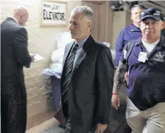  ?? REUTERS/JONATHAN ERNST ?? Comedian Jon Stewart, who earlier had testified before a House Judiciary Committee meeting on benefits for 9/11 first responders and victims, walks between meetings at the U.S. Capitol in Washington Tuesday.