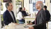  ?? WARNER BROS / HBO / TNS ?? Larry David and Jerry Seinfeld reunite for the series finale of HBO’S “Curb Your Enthusiasm” on Sunday. The show ran for 12 seasons.