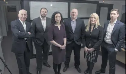  ??  ?? Left to right: Lindsay Manson (Managing Director), Andrew Perrie (Associate Director), Lisa Ryder (Associate Director), Sandy Mcgill (Associate Director), Ros Donaldson (Business Manager), Ross Manson (Associate Director).