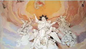  ?? WALTER NICKLIN PHOTOS FOR THE WASHINGTON POST ?? Wall paintings and statuary commemorat­e the Christian faith’s foundation­al stories in a series of chapels leading to the top of Sacro Monte di Crea. It is one of nine Sacri Monti, or Sacred Mountains, in Northern Italy.