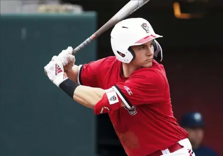  ?? Associated Press ?? N.C. State catcher Patrick Bailey would be something of a reach at No. 7, but he would definitely fill a PIrates need.