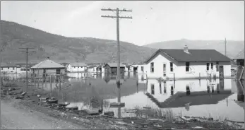  ?? Osoyoos and District Museum and Archive ?? One of historian George C. Fraser’s earliest memories of Osoyoos is the great flood of 1948, in which students took a boat to get to school.