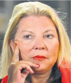  ?? (LA VOZ) ?? Elisa Carrió. Una aliada del presidente Mauricio Macri poco sutil.