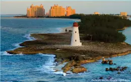  ??  ?? Pictured: Nassau Harbour Lighthouse.