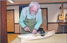  ?? 01_B27wood03 ?? George Welford of Lamlash builds a wooden replica of an 1860s era steamship.