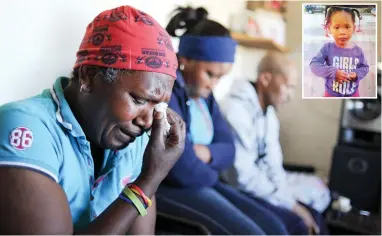  ?? PICTURE: HENK KRUGER ?? BEREFT: Sofia Wilson, the grandmothe­r of murdered 5-year-old Kaithlyn Wilson, the litttle girl’s mother Yvonne Wilson and her father Johnie Cloete speak to the media in their Riebeek West home.