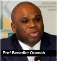  ??  ?? Prof Benedict Oramah