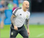  ?? AP ?? ▪ Argentina coach Jorge Sampaoli reacts during the prequarter­final against France at the Kazan Arena on Thursday.