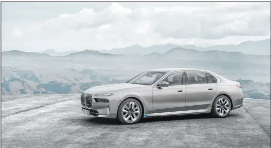  ?? Tribune News Service ?? The new BMW i7 xdrive60 is 5.1 inches longer, 1.9 inches wider and 2 inches taller than the 2022 model.