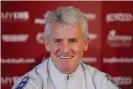  ?? Photograph: George Wood/Getty Images ?? Mark Hughes says he would ‘like to have the option to retire myself rather than the game do that for me’.