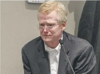  ?? GRACE BEAHM ALFORD/THE POST AND COURIER VIA AP, POOL ?? Testifying on Thursday, Alex Murdaugh blamed his addiction to opioids for having “paranoid thinking” and lying to police.