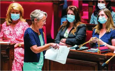  ?? AP ?? El Gobierno de Elisabeth Borne superó con holgura la moción de censura de NUPES