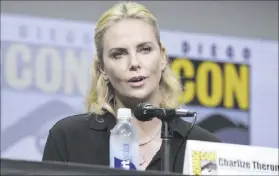  ?? Richard Shotwell The Associated Press ?? Charlize Theron speaks in 2017 at Comic-Con. She will be in an online panel for this year’s virtual Comic-Con@Home.