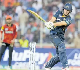  ?? AP ?? Gujarat Titans batsman David Miller in action yesterday against Sunrisers Hyderabad in the Indian Premier League.