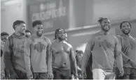  ?? COURTESY OF OHIO STATE ATHLETICS ?? Malik Smith, far right, next to brother Tyreke at Ohio State’s pro day.