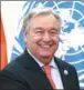  ??  ?? Antonio Guterres, United Nations secretary-general