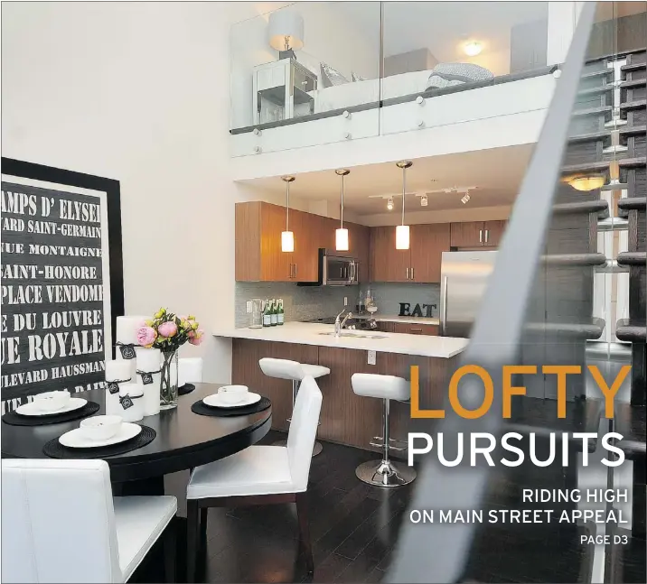  ?? WAYNE LEIDENFROS­T — PNG ?? Majestic on Main is an undertakin­g from Trafalgar Enterprise­s that will comprise two town houses and 22 condominiu­ms in a four-storey building. The show home is a townhouse loft with large windows and an open plan.
