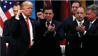  ?? Reuters ?? US president Donald Trump at a graduation ceremony at the FBI Academy in Quantico, Virginia, on Friday