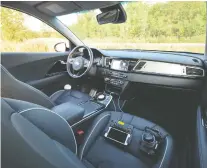  ??  ?? The Kia Niro EV has a modern and upscale-looking cabin.