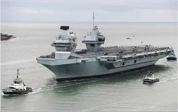  ?? Picture: GETTY ?? MISUSE OF MONEY:Two aircraft carriers are going to detract from our national maritime defence
