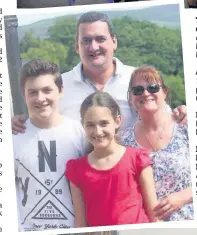  ??  ?? Top: Close it down Parents called for closure of M&D’s after freak incident Above Tributes Students set off purple balloons in memory of Kiera Left: MBE Tragic Kevin Courtie with his family Bottom Blow: My son is no Nazi Connor Anderson with mum Isobel...