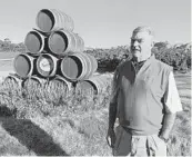  ??  ?? Eric Wente, chairman of Wente Vineyards, stands near vineyards at his family-run winery, which was founded by his great-grandfathe­r in 1883 in Livermore, California.