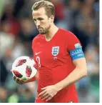  ??  ?? Cool captain: England skipper Harry Kane is now being called ‘the King of Calm’ after scoring all four penalties that he’s taken in the World Cup so far. — Reuters