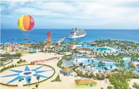  ?? ROYAL CARIBBEAN INTERNATIO­NAL ?? Royal Caribbean Internatio­nal’s Perfect Day at CocoCay offers a combinatio­n of thrills and one-of-a-kind ways to chill.