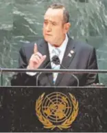  ?? REUTERS ?? Giammattei en la Asamblea de la ONU